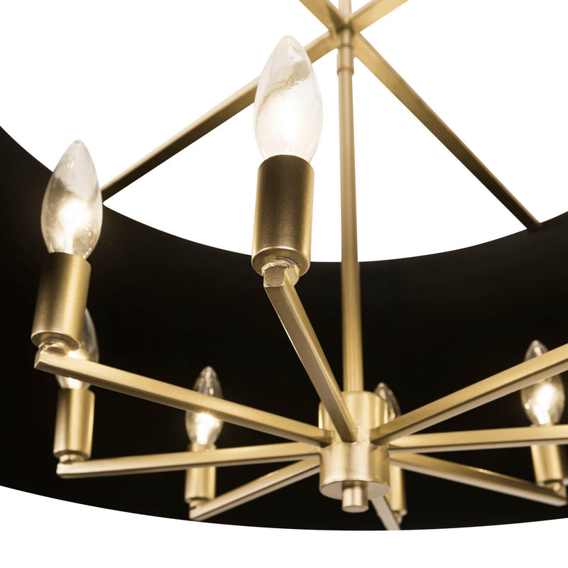 Varaluz - 364P08MBFG - Eight Light Pendant - Coco - Matte Black/French Gold