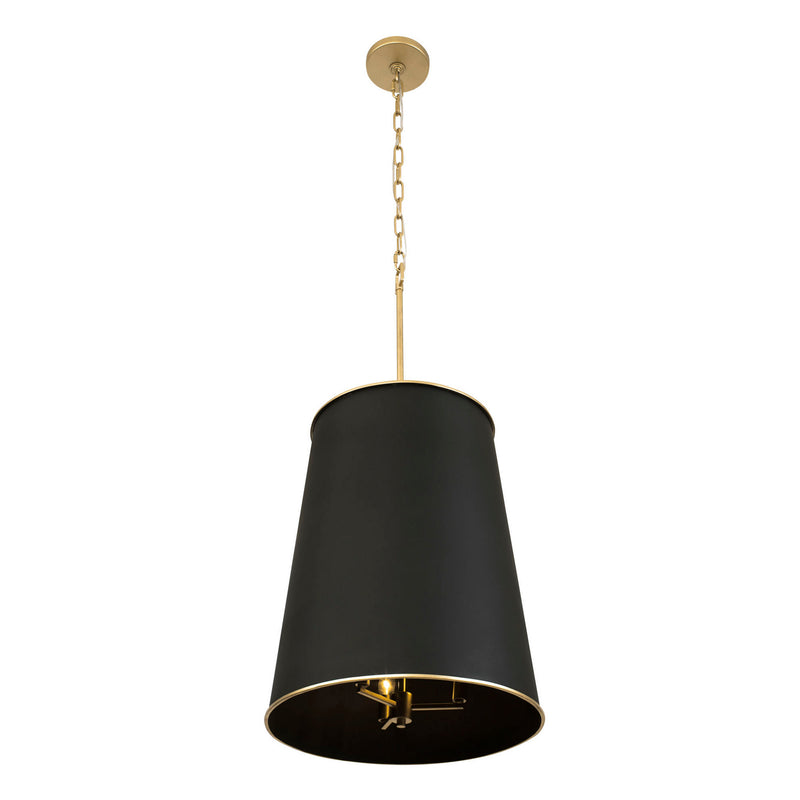 Nine Light Foyer Pendant<br /><span style="color:#4AB0CE;">Entrega: 4-10 dias en USA</span><br /><span style="color:#4AB0CE;font-size:60%;">PREGUNTE POR ENTREGA EN PANAMA</span><br />Collection: Coco<br />Finish: Matte Black/French Gold