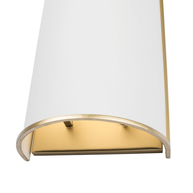 Two Light Wall Sconce<br /><span style="color:#4AB0CE;">Entrega: 4-10 dias en USA</span><br /><span style="color:#4AB0CE;font-size:60%;">PREGUNTE POR ENTREGA EN PANAMA</span><br />Collection: Coco<br />Finish: Matte White/French Gold