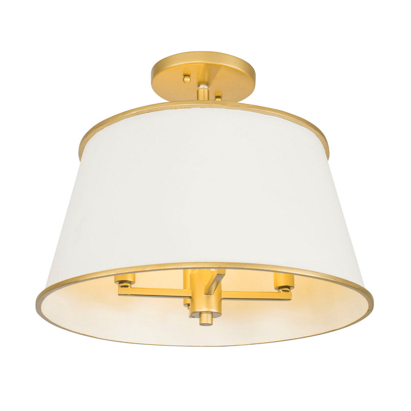 Four Light Semi-Flush Mount<br /><span style="color:#4AB0CE;">Entrega: 4-10 dias en USA</span><br /><span style="color:#4AB0CE;font-size:60%;">PREGUNTE POR ENTREGA EN PANAMA</span><br />Collection: Coco<br />Finish: Matte White/French Gold