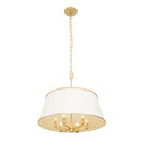 Six Light Pendant<br /><span style="color:#4AB0CE;">Entrega: 4-10 dias en USA</span><br /><span style="color:#4AB0CE;font-size:60%;">PREGUNTE POR ENTREGA EN PANAMA</span><br />Collection: Coco<br />Finish: Matte White/French Gold