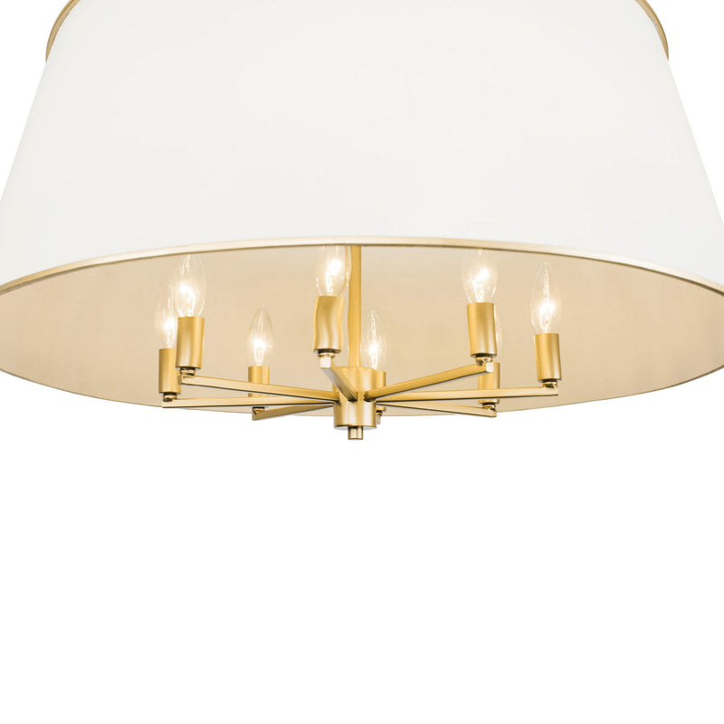 Eight Light Pendant<br /><span style="color:#4AB0CE;">Entrega: 4-10 dias en USA</span><br /><span style="color:#4AB0CE;font-size:60%;">PREGUNTE POR ENTREGA EN PANAMA</span><br />Collection: Coco<br />Finish: Matte White/French Gold