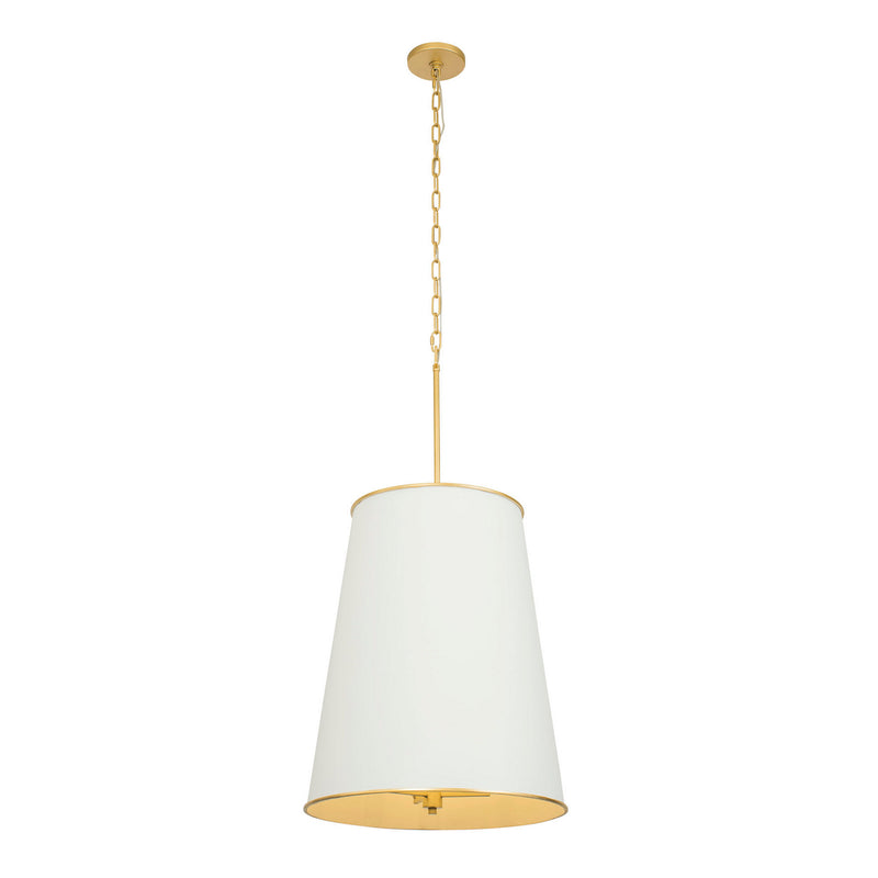 Nine Light Foyer Pendant<br /><span style="color:#4AB0CE;">Entrega: 4-10 dias en USA</span><br /><span style="color:#4AB0CE;font-size:60%;">PREGUNTE POR ENTREGA EN PANAMA</span><br />Collection: Coco<br />Finish: Matte White/French Gold