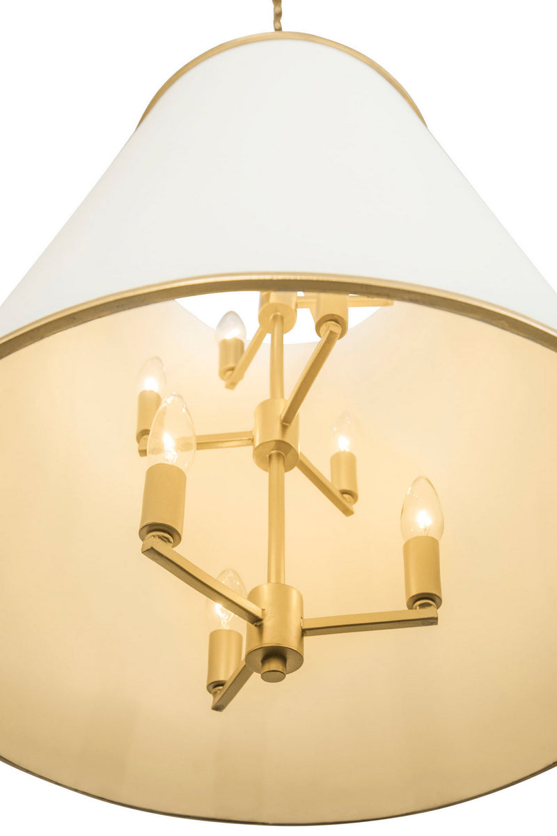 Nine Light Foyer Pendant<br /><span style="color:#4AB0CE;">Entrega: 4-10 dias en USA</span><br /><span style="color:#4AB0CE;font-size:60%;">PREGUNTE POR ENTREGA EN PANAMA</span><br />Collection: Coco<br />Finish: Matte White/French Gold