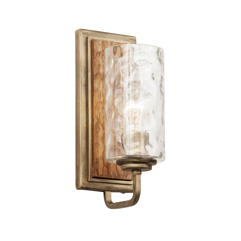 One Light Wall Sconce<br /><span style="color:#4AB0CE;">Entrega: 4-10 dias en USA</span><br /><span style="color:#4AB0CE;font-size:60%;">PREGUNTE POR ENTREGA EN PANAMA</span><br />Collection: Hammer Time<br />Finish: Havana Gold/Cinnamon