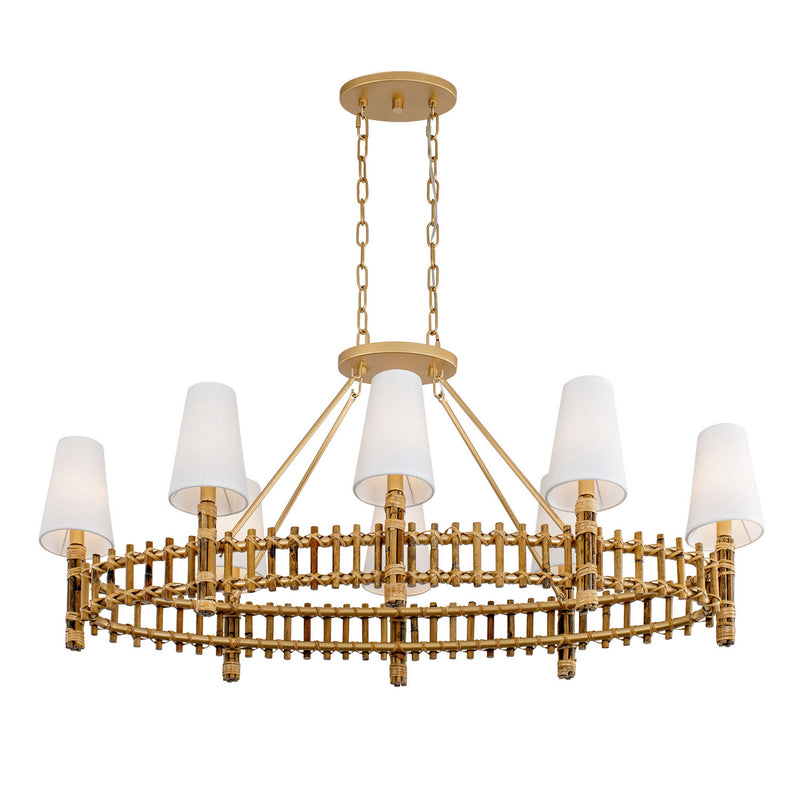 Eight Light Linear Pendant<br /><span style="color:#4AB0CE;">Entrega: 4-10 dias en USA</span><br /><span style="color:#4AB0CE;font-size:60%;">PREGUNTE POR ENTREGA EN PANAMA</span><br />Collection: Nevis<br />Finish: French Gold