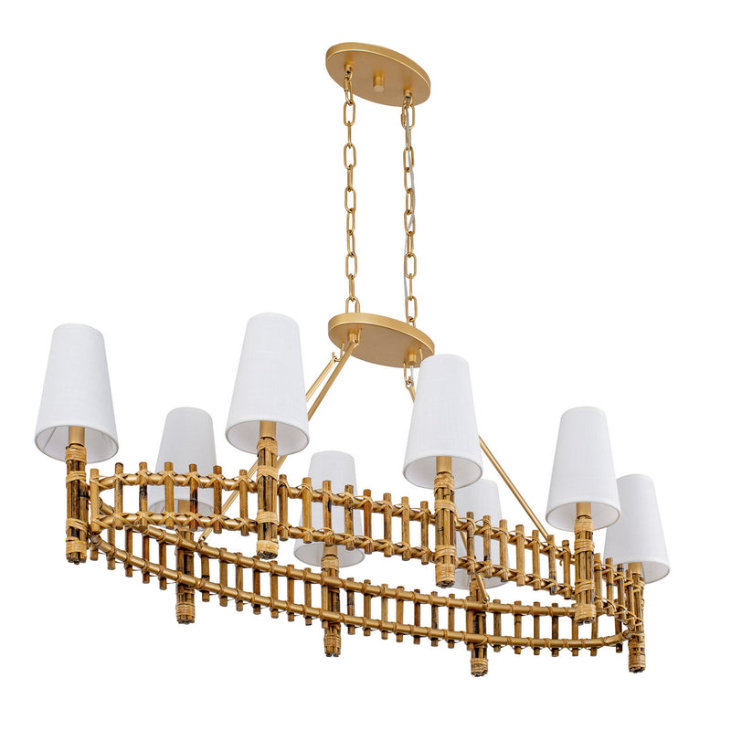 Eight Light Linear Pendant<br /><span style="color:#4AB0CE;">Entrega: 4-10 dias en USA</span><br /><span style="color:#4AB0CE;font-size:60%;">PREGUNTE POR ENTREGA EN PANAMA</span><br />Collection: Nevis<br />Finish: French Gold