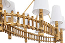 Varaluz - 360N08FG - Eight Light Linear Pendant - Nevis - French Gold