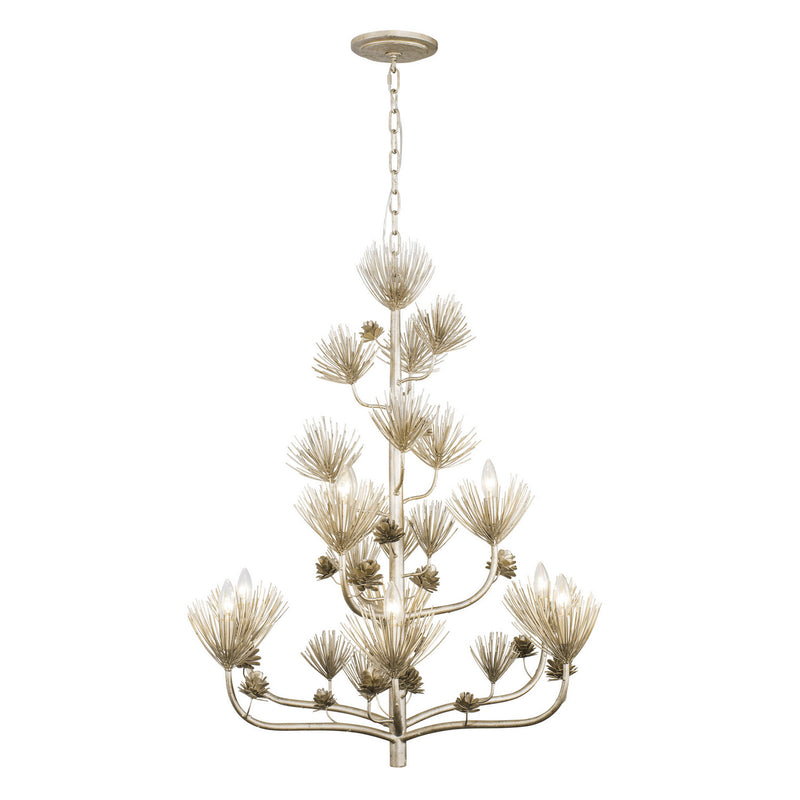 Nine Light Chandelier<br /><span style="color:#4AB0CE;">Entrega: 4-10 dias en USA</span><br /><span style="color:#4AB0CE;font-size:60%;">PREGUNTE POR ENTREGA EN PANAMA</span><br />Collection: Pinion<br />Finish: Zen Gold