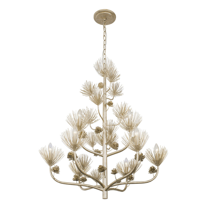 Nine Light Chandelier<br /><span style="color:#4AB0CE;">Entrega: 4-10 dias en USA</span><br /><span style="color:#4AB0CE;font-size:60%;">PREGUNTE POR ENTREGA EN PANAMA</span><br />Collection: Pinion<br />Finish: Zen Gold