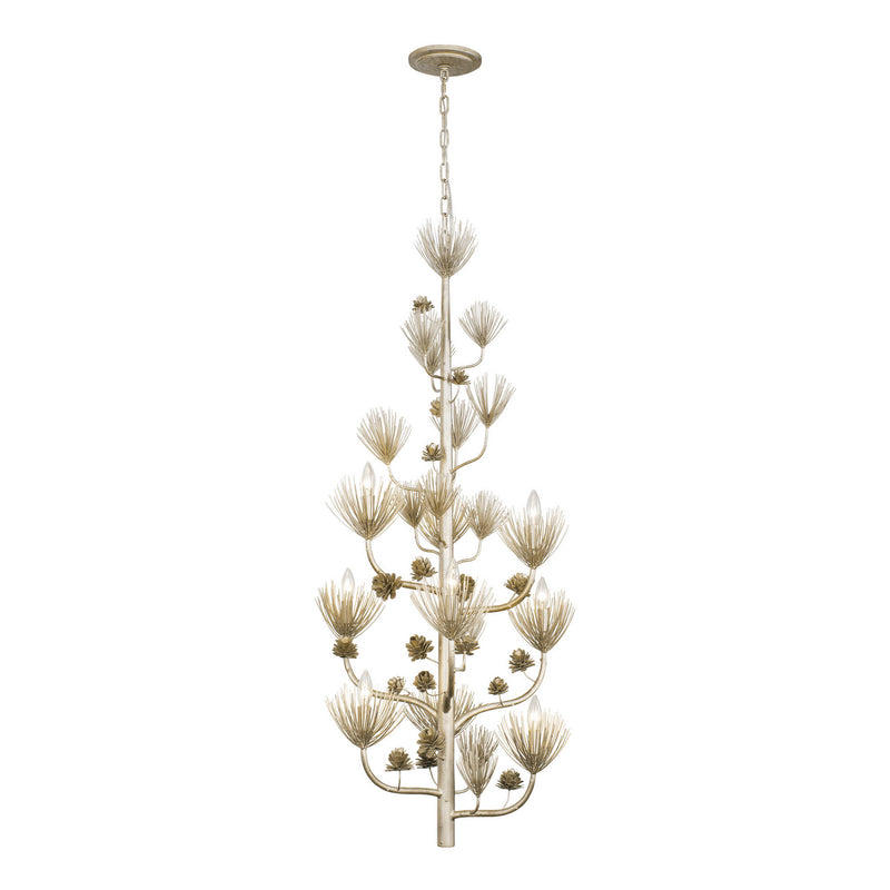 Nine Light Foyer Pendant<br /><span style="color:#4AB0CE;">Entrega: 4-10 dias en USA</span><br /><span style="color:#4AB0CE;font-size:60%;">PREGUNTE POR ENTREGA EN PANAMA</span><br />Collection: Pinion<br />Finish: Zen Gold