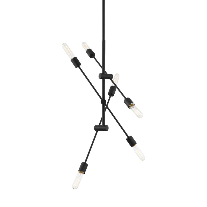 Six Light Chandelier<br /><span style="color:#4AB0CE;">Entrega: 4-10 dias en USA</span><br /><span style="color:#4AB0CE;font-size:60%;">PREGUNTE POR ENTREGA EN PANAMA</span><br />Collection: Axis<br />Finish: Midnight Black