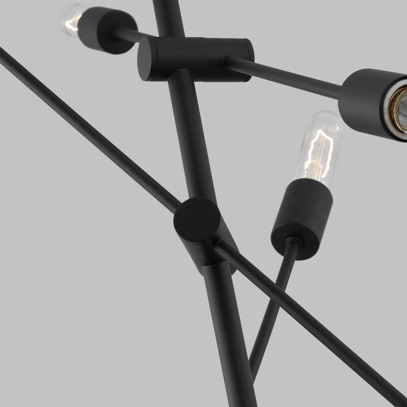 Six Light Chandelier<br /><span style="color:#4AB0CE;">Entrega: 4-10 dias en USA</span><br /><span style="color:#4AB0CE;font-size:60%;">PREGUNTE POR ENTREGA EN PANAMA</span><br />Collection: Axis<br />Finish: Midnight Black