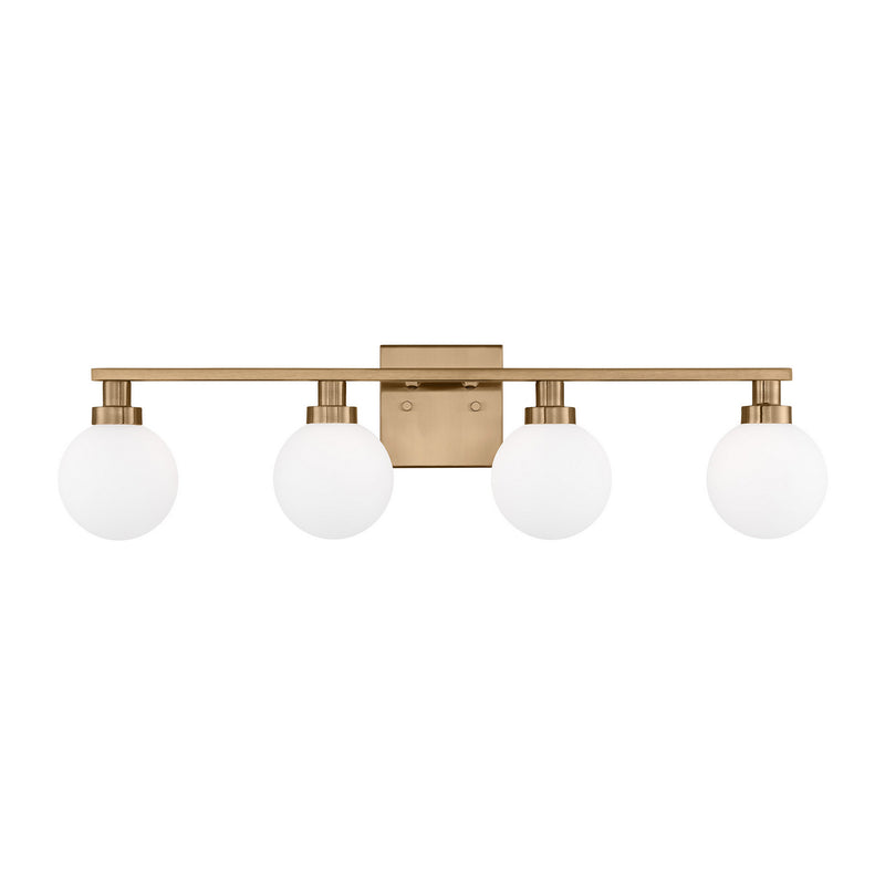 Four Light Bath Vanity<br /><span style="color:#4AB0CE;">Entrega: 4-10 dias en USA</span><br /><span style="color:#4AB0CE;font-size:60%;">PREGUNTE POR ENTREGA EN PANAMA</span><br />Collection: Clybourn<br />Finish: Satin Brass