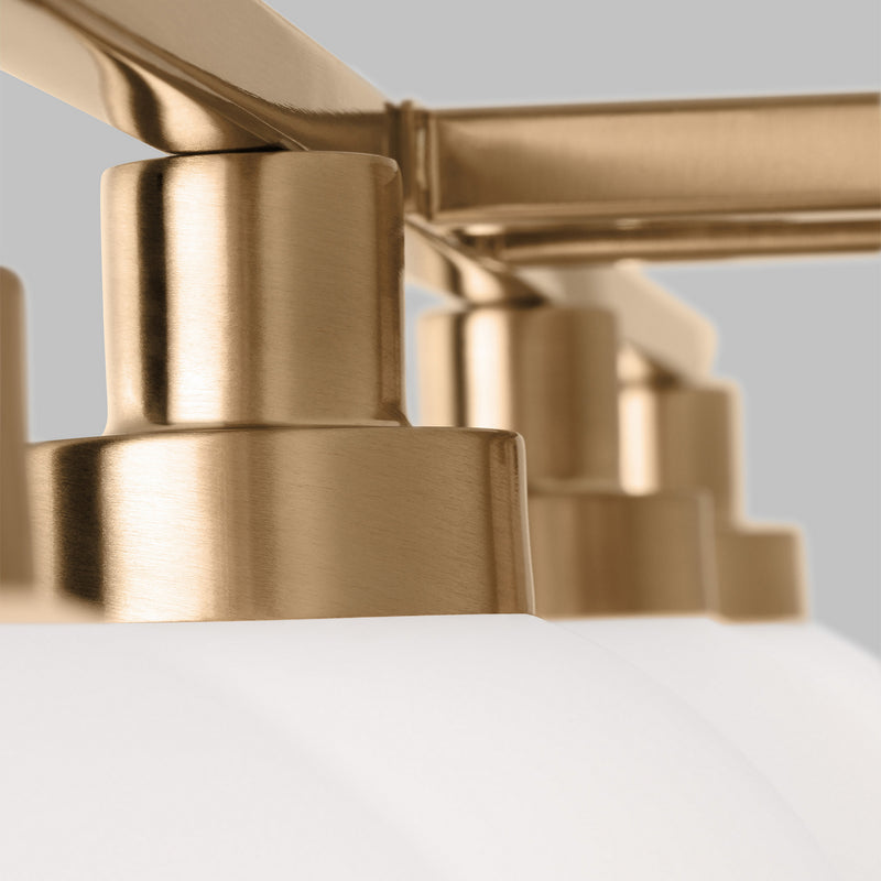 Four Light Bath Vanity<br /><span style="color:#4AB0CE;">Entrega: 4-10 dias en USA</span><br /><span style="color:#4AB0CE;font-size:60%;">PREGUNTE POR ENTREGA EN PANAMA</span><br />Collection: Clybourn<br />Finish: Satin Brass