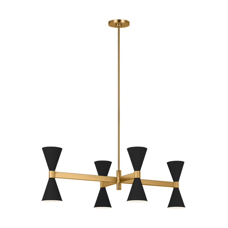 Eight Light Chandelier<br /><span style="color:#4AB0CE;">Entrega: 9-10 semanas en USA</span><br /><span style="color:#4AB0CE;font-size:60%;">PREGUNTE POR ENTREGA EN PANAMA</span><br />Collection: Albertine<br />Finish: Midnight Black
