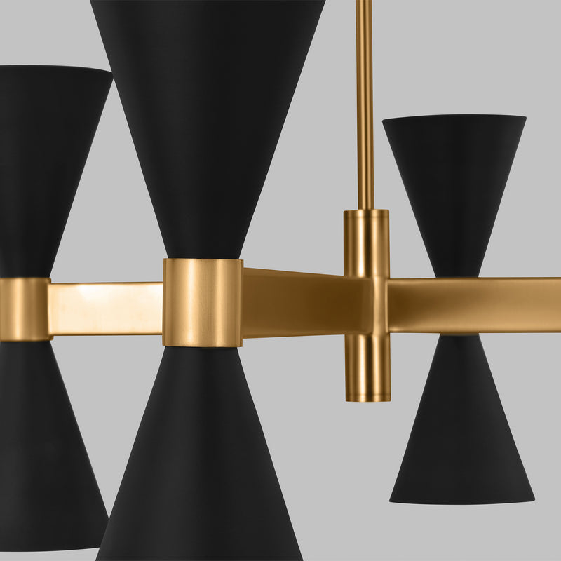 Eight Light Chandelier<br /><span style="color:#4AB0CE;">Entrega: 9-10 semanas en USA</span><br /><span style="color:#4AB0CE;font-size:60%;">PREGUNTE POR ENTREGA EN PANAMA</span><br />Collection: Albertine<br />Finish: Midnight Black