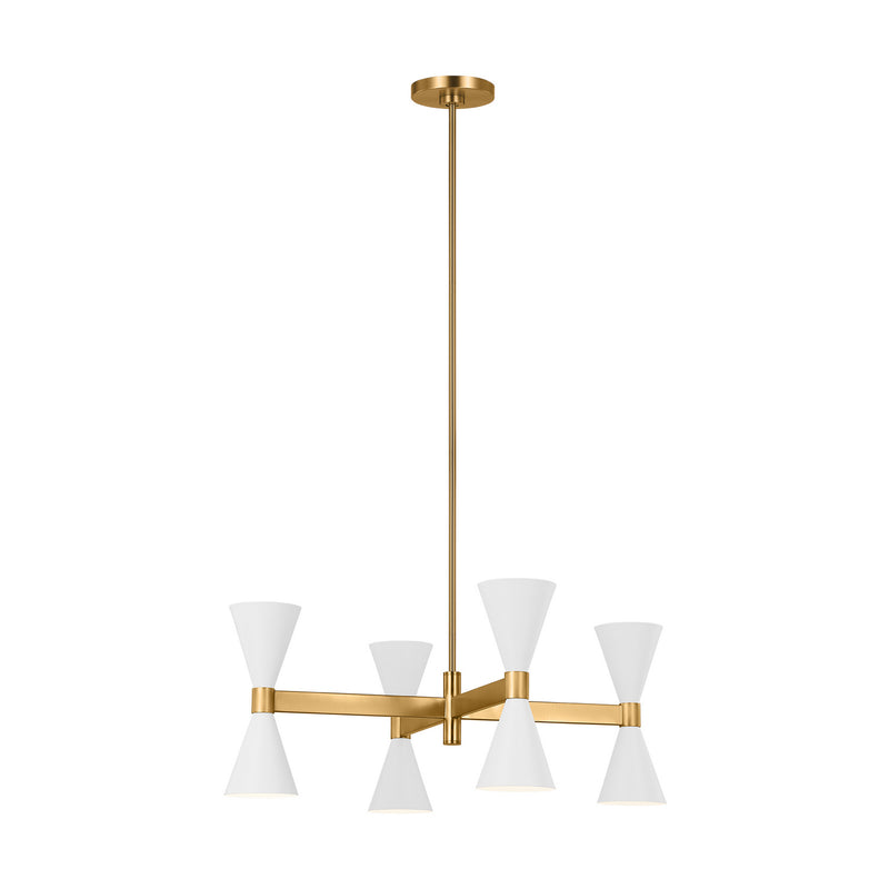 Eight Light Chandelier<br /><span style="color:#4AB0CE;">Entrega: 4-10 dias en USA</span><br /><span style="color:#4AB0CE;font-size:60%;">PREGUNTE POR ENTREGA EN PANAMA</span><br />Collection: Albertine<br />Finish: Matte White