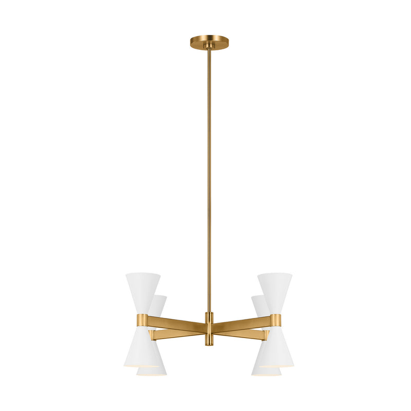 Eight Light Chandelier<br /><span style="color:#4AB0CE;">Entrega: 4-10 dias en USA</span><br /><span style="color:#4AB0CE;font-size:60%;">PREGUNTE POR ENTREGA EN PANAMA</span><br />Collection: Albertine<br />Finish: Matte White