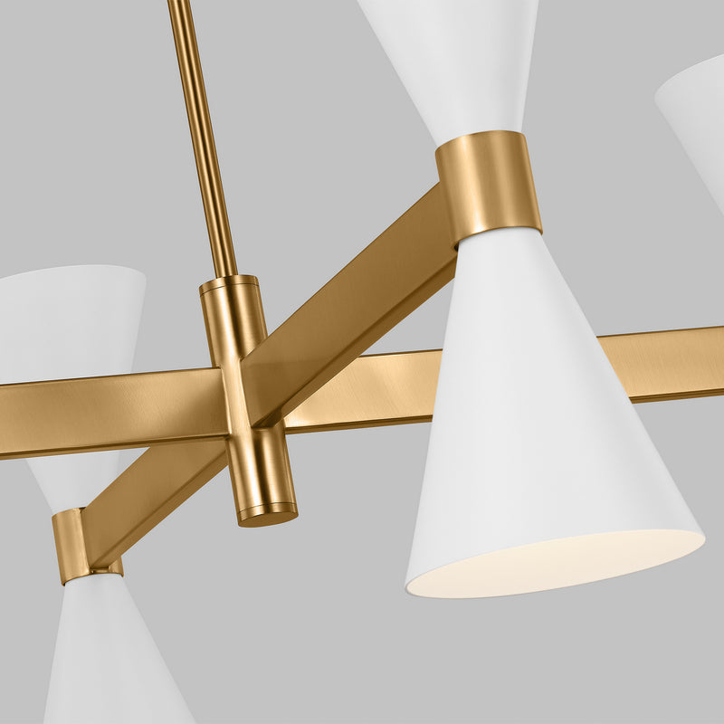 Eight Light Chandelier<br /><span style="color:#4AB0CE;">Entrega: 4-10 dias en USA</span><br /><span style="color:#4AB0CE;font-size:60%;">PREGUNTE POR ENTREGA EN PANAMA</span><br />Collection: Albertine<br />Finish: Matte White
