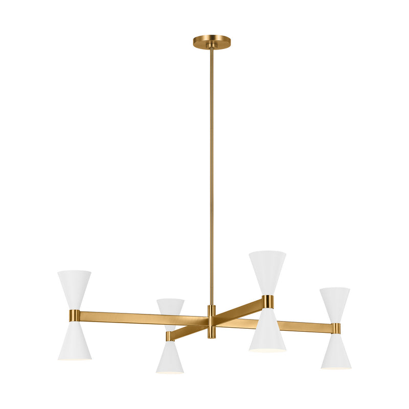 Eight Light Chandelier<br /><span style="color:#4AB0CE;">Entrega: 4-10 dias en USA</span><br /><span style="color:#4AB0CE;font-size:60%;">PREGUNTE POR ENTREGA EN PANAMA</span><br />Collection: Albertine<br />Finish: Matte White