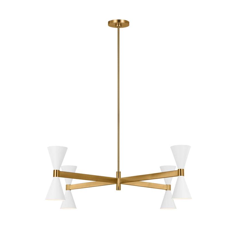 Eight Light Chandelier<br /><span style="color:#4AB0CE;">Entrega: 4-10 dias en USA</span><br /><span style="color:#4AB0CE;font-size:60%;">PREGUNTE POR ENTREGA EN PANAMA</span><br />Collection: Albertine<br />Finish: Matte White