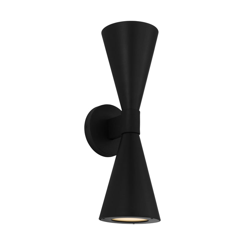 Two Light Outdoor Wall Sconce<br /><span style="color:#4AB0CE;">Entrega: 4-10 dias en USA</span><br /><span style="color:#4AB0CE;font-size:60%;">PREGUNTE POR ENTREGA EN PANAMA</span><br />Collection: Albertine<br />Finish: Textured Black