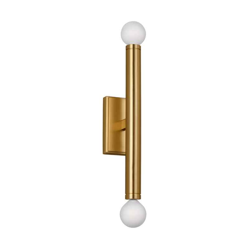 Two Light Wall Sconce<br /><span style="color:#4AB0CE;">Entrega: 4-10 dias en USA</span><br /><span style="color:#4AB0CE;font-size:60%;">PREGUNTE POR ENTREGA EN PANAMA</span><br />Collection: Beckham Modern<br />Finish: Burnished Brass