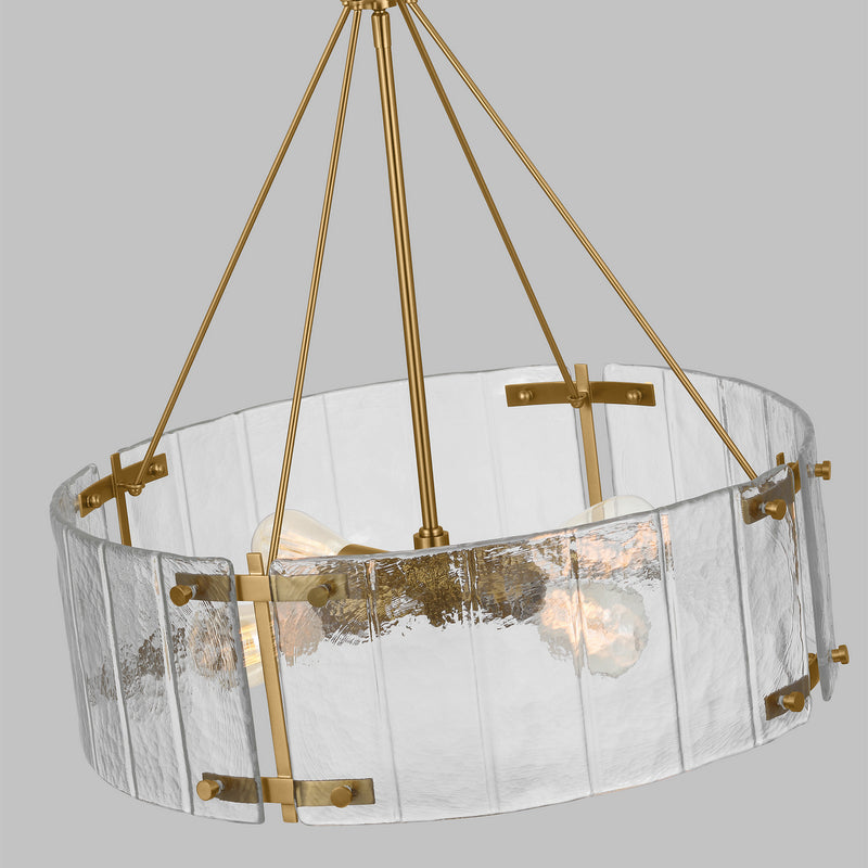 Four Light Chandelier<br /><span style="color:#4AB0CE;">Entrega: 4-10 dias en USA</span><br /><span style="color:#4AB0CE;font-size:60%;">PREGUNTE POR ENTREGA EN PANAMA</span><br />Collection: Calvert<br />Finish: Burnished Brass