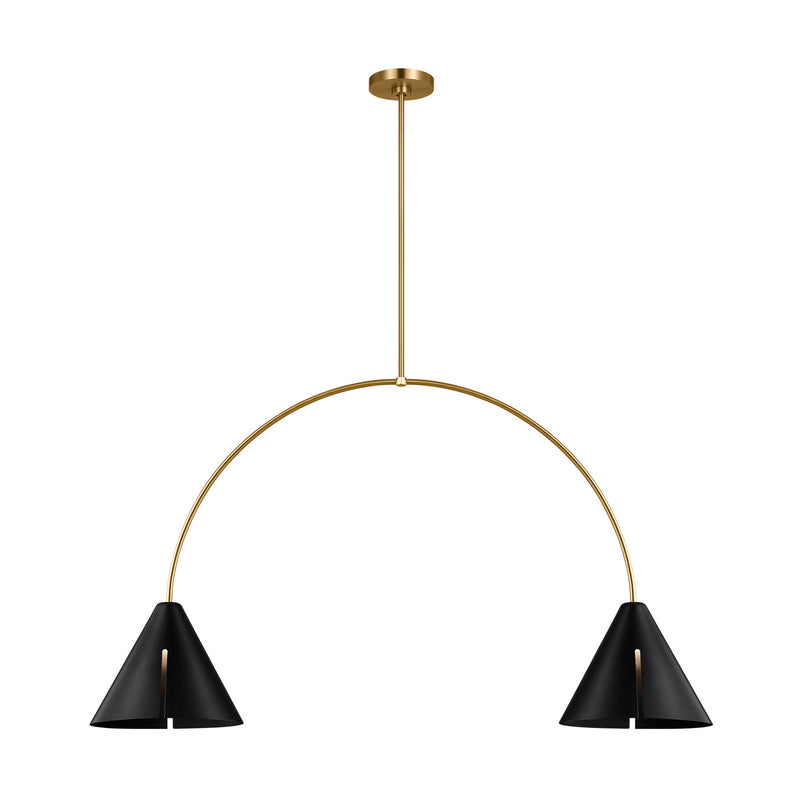 LED Linear Chandelier<br /><span style="color:#4AB0CE;">Entrega: 4-10 dias en USA</span><br /><span style="color:#4AB0CE;font-size:60%;">PREGUNTE POR ENTREGA EN PANAMA</span><br />Collection: Cambre<br />Finish: Midnight Black and Burnished Brass