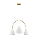 LED Chandelier<br /><span style="color:#4AB0CE;">Entrega: 4-10 dias en USA</span><br /><span style="color:#4AB0CE;font-size:60%;">PREGUNTE POR ENTREGA EN PANAMA</span><br />Collection: Cambre<br />Finish: Matte White and Burnished Brass