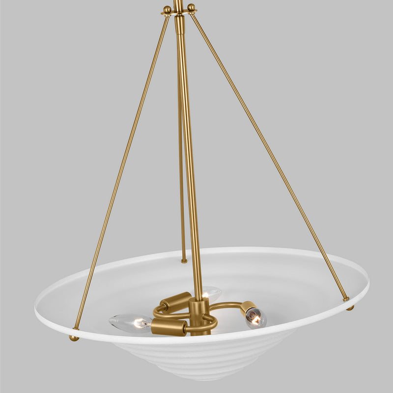 Three Light Pendant<br /><span style="color:#4AB0CE;">Entrega: 4-10 dias en USA</span><br /><span style="color:#4AB0CE;font-size:60%;">PREGUNTE POR ENTREGA EN PANAMA</span><br />Collection: Dosinia<br />Finish: Textured White