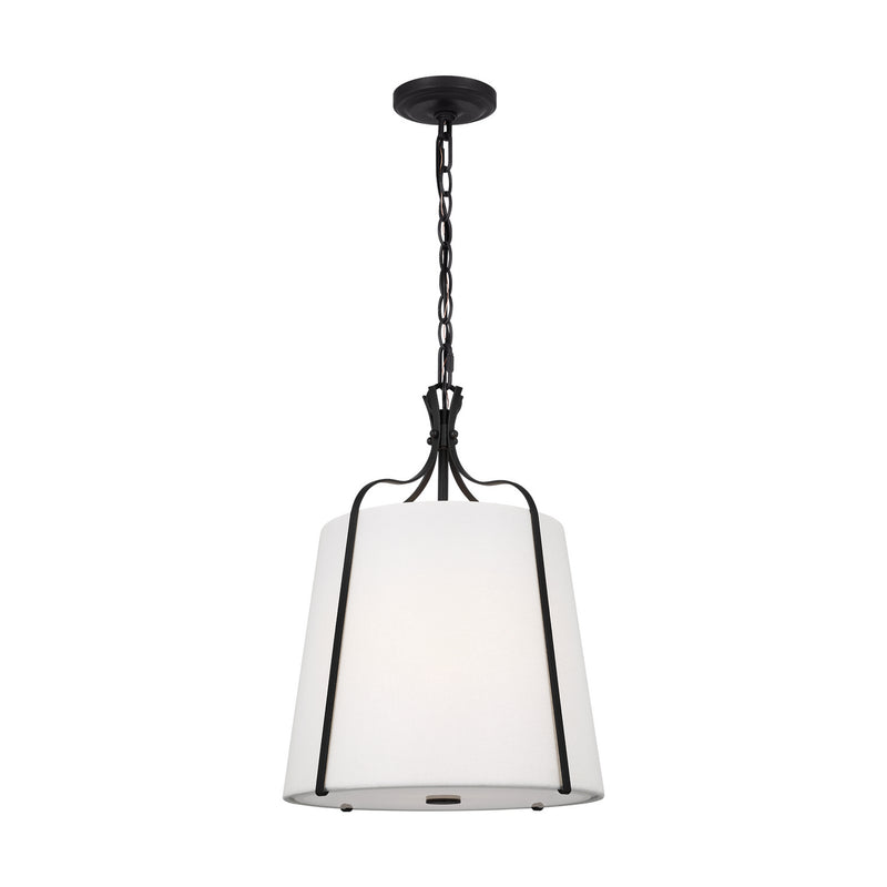 One Light Pendant<br /><span style="color:#4AB0CE;">Entrega: 4-10 dias en USA</span><br /><span style="color:#4AB0CE;font-size:60%;">PREGUNTE POR ENTREGA EN PANAMA</span><br />Collection: Leander<br />Finish: Smith Steel