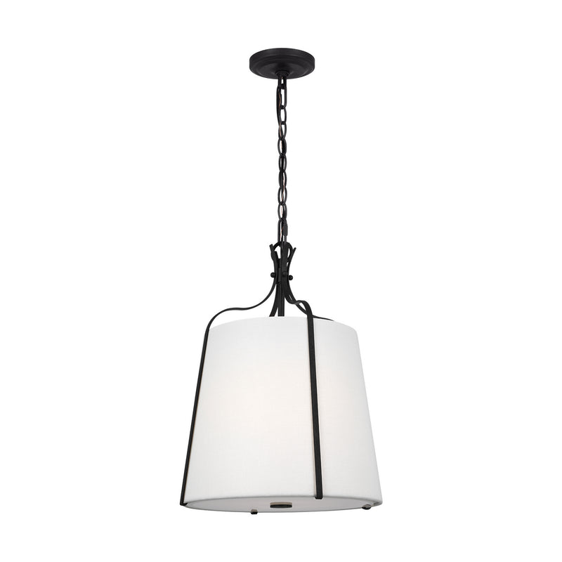 One Light Pendant<br /><span style="color:#4AB0CE;">Entrega: 4-10 dias en USA</span><br /><span style="color:#4AB0CE;font-size:60%;">PREGUNTE POR ENTREGA EN PANAMA</span><br />Collection: Leander<br />Finish: Smith Steel