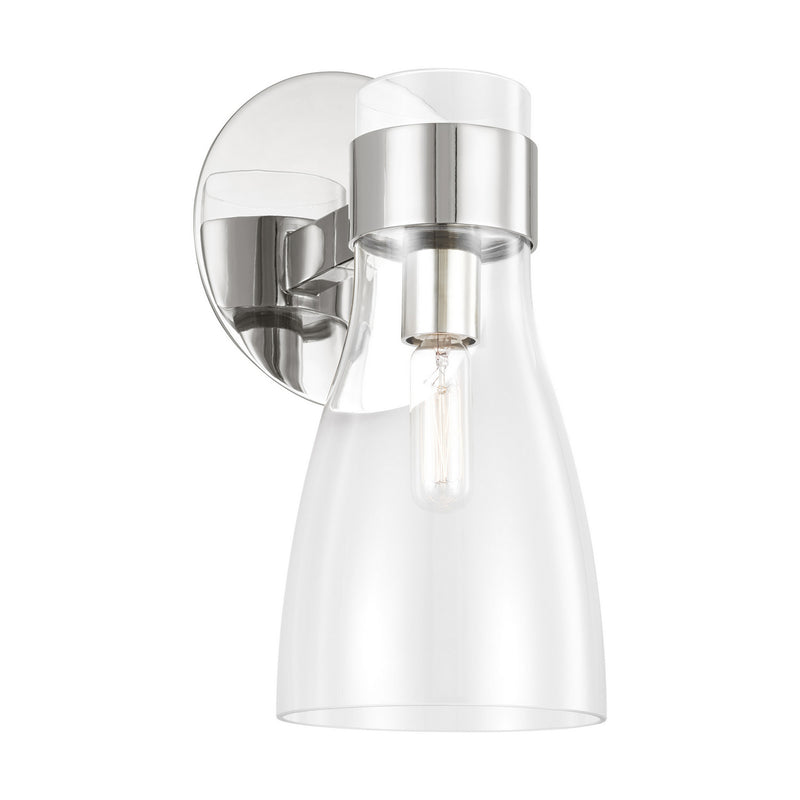 One Light Bath Fixture<br /><span style="color:#4AB0CE;">Entrega: 4-10 dias en USA</span><br /><span style="color:#4AB0CE;font-size:60%;">PREGUNTE POR ENTREGA EN PANAMA</span><br />Collection: Moritz<br />Finish: Polished Nickel