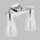 Two Light Bath Fixture<br /><span style="color:#4AB0CE;">Entrega: 4-10 dias en USA</span><br /><span style="color:#4AB0CE;font-size:60%;">PREGUNTE POR ENTREGA EN PANAMA</span><br />Collection: Moritz<br />Finish: Polished Nickel