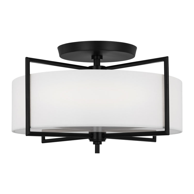 Three Light Semi-Flush Mount<br /><span style="color:#4AB0CE;">Entrega: 4-10 dias en USA</span><br /><span style="color:#4AB0CE;font-size:60%;">PREGUNTE POR ENTREGA EN PANAMA</span><br />Collection: Perno<br />Finish: Aged Iron