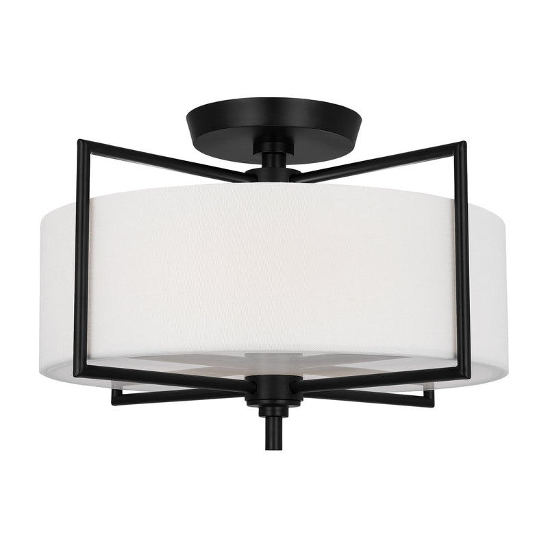 Two Light Semi-Flush Mount<br /><span style="color:#4AB0CE;">Entrega: 4-10 dias en USA</span><br /><span style="color:#4AB0CE;font-size:60%;">PREGUNTE POR ENTREGA EN PANAMA</span><br />Collection: Perno<br />Finish: Aged Iron