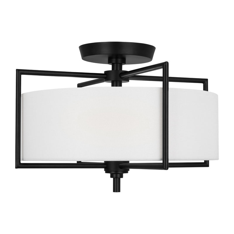 Two Light Semi-Flush Mount<br /><span style="color:#4AB0CE;">Entrega: 4-10 dias en USA</span><br /><span style="color:#4AB0CE;font-size:60%;">PREGUNTE POR ENTREGA EN PANAMA</span><br />Collection: Perno<br />Finish: Aged Iron