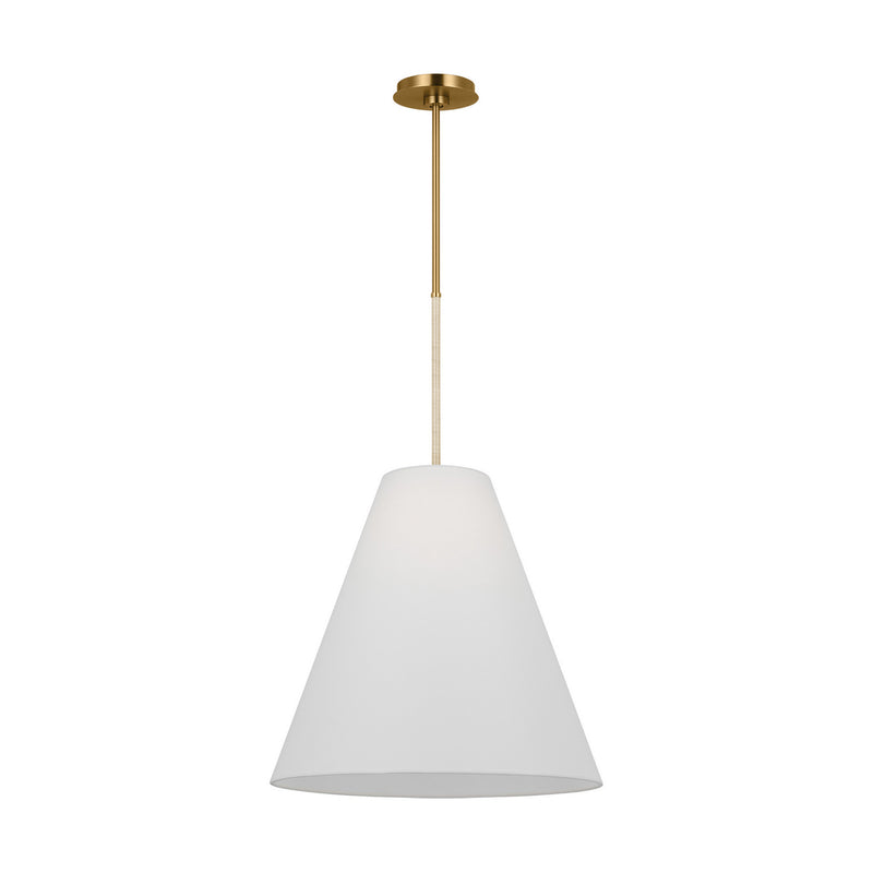 One Light Pendant<br /><span style="color:#4AB0CE;">Entrega: 4-10 dias en USA</span><br /><span style="color:#4AB0CE;font-size:60%;">PREGUNTE POR ENTREGA EN PANAMA</span><br />Collection: Remy<br />Finish: Burnished Brass