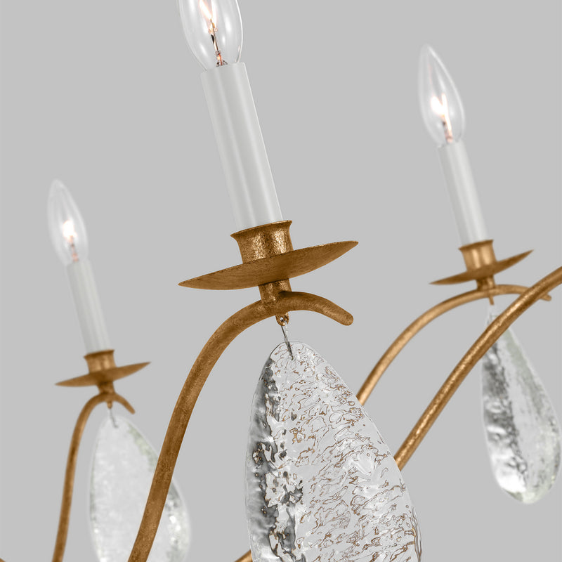 Eight Light Chandelier<br /><span style="color:#4AB0CE;">Entrega: 4-10 dias en USA</span><br /><span style="color:#4AB0CE;font-size:60%;">PREGUNTE POR ENTREGA EN PANAMA</span><br />Collection: Shannon<br />Finish: Antique Gild