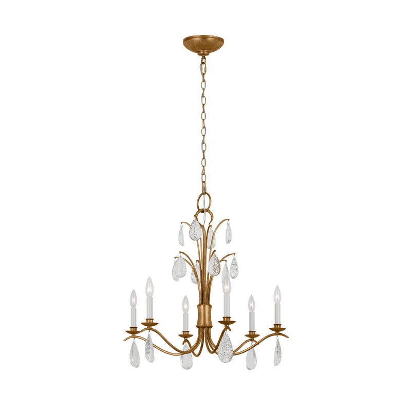 Six Light Chandelier<br /><span style="color:#4AB0CE;">Entrega: 4-10 dias en USA</span><br /><span style="color:#4AB0CE;font-size:60%;">PREGUNTE POR ENTREGA EN PANAMA</span><br />Collection: Shannon<br />Finish: Antique Gild