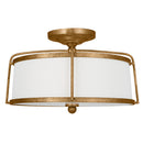 Two Light Semi-Flush Mount<br /><span style="color:#4AB0CE;">Entrega: 4-10 dias en USA</span><br /><span style="color:#4AB0CE;font-size:60%;">PREGUNTE POR ENTREGA EN PANAMA</span><br />Collection: Stonington<br />Finish: Antique Gild