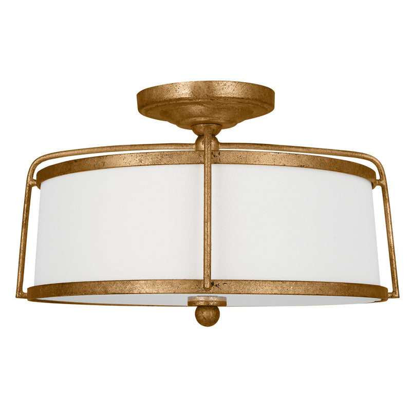 Two Light Semi-Flush Mount<br /><span style="color:#4AB0CE;">Entrega: 4-5 semanas en USA</span><br /><span style="color:#4AB0CE;font-size:60%;">PREGUNTE POR ENTREGA EN PANAMA</span><br />Collection: Stonington<br />Finish: Antique Gild