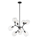 Nine Light Chandelier<br /><span style="color:#4AB0CE;">Entrega: 4-10 dias en USA</span><br /><span style="color:#4AB0CE;font-size:60%;">PREGUNTE POR ENTREGA EN PANAMA</span><br />Collection: Nexpo<br />Finish: Coal Black
