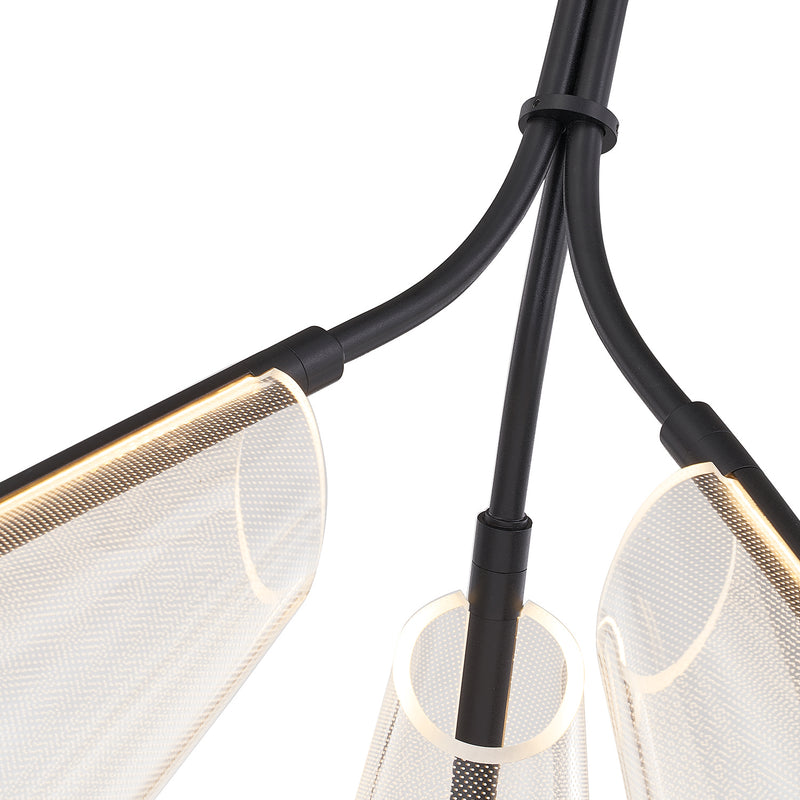 LED Pendant<br /><span style="color:#4AB0CE;">Entrega: 4-10 dias en USA</span><br /><span style="color:#4AB0CE;font-size:60%;">PREGUNTE POR ENTREGA EN PANAMA</span><br />Collection: Mulberry<br />Finish: Black/Light Guide