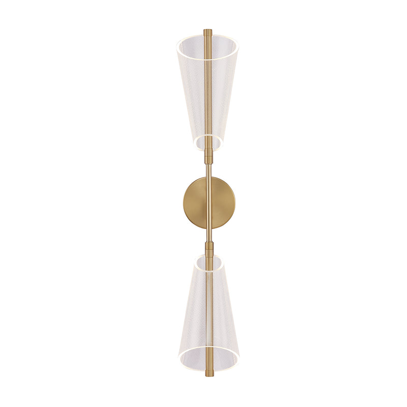 LED Wall Sconce<br /><span style="color:#4AB0CE;">Entrega: 4-10 dias en USA</span><br /><span style="color:#4AB0CE;font-size:60%;">PREGUNTE POR ENTREGA EN PANAMA</span><br />Collection: Mulberry<br />Finish: Brushed Gold/Light Guide