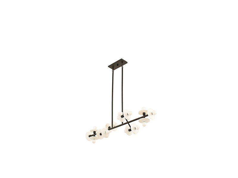 14 Light Linear Chandelier<br /><span style="color:#4AB0CE;">Entrega: 4-10 dias en USA</span><br /><span style="color:#4AB0CE;font-size:60%;">PREGUNTE POR ENTREGA EN PANAMA</span><br />Collection: Amani<br />Finish: Black Cashmere