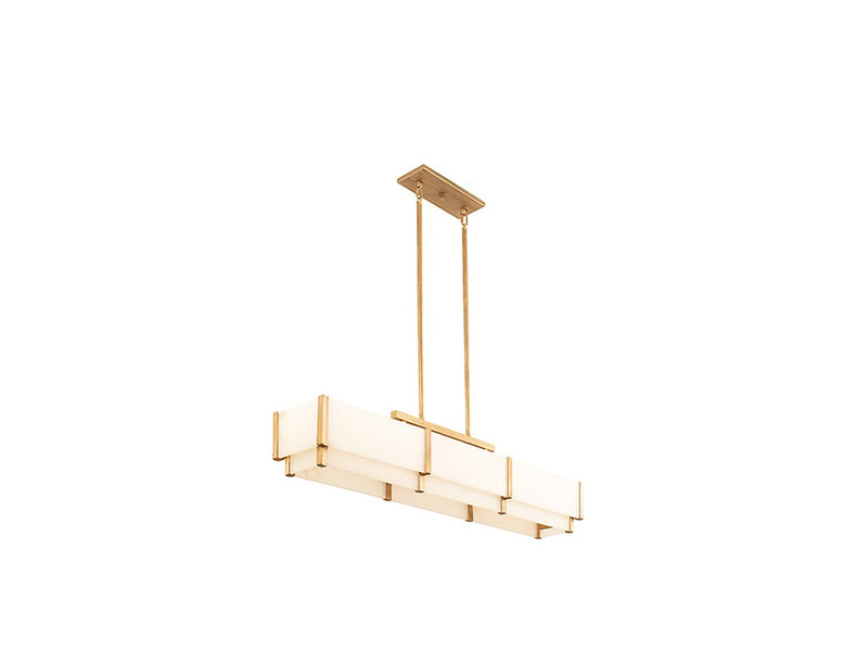 Five Light Linear Chandelier<br /><span style="color:#4AB0CE;">Entrega: 2-3 semanas en USA</span><br /><span style="color:#4AB0CE;font-size:60%;">PREGUNTE POR ENTREGA EN PANAMA</span><br />Collection: Orleans<br />Finish: Distressed Gold