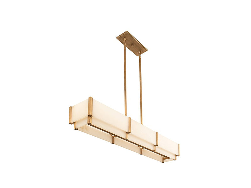 Five Light Linear Chandelier<br /><span style="color:#4AB0CE;">Entrega: 2-3 semanas en USA</span><br /><span style="color:#4AB0CE;font-size:60%;">PREGUNTE POR ENTREGA EN PANAMA</span><br />Collection: Orleans<br />Finish: Distressed Gold